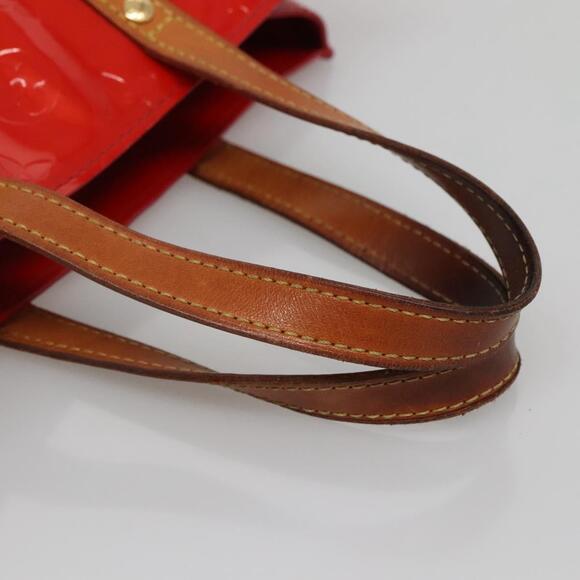 LOUIS VUITTON Monogram Vernis Reade PM Hand Bag Red Rouge M91088 - Picture 7 of 12